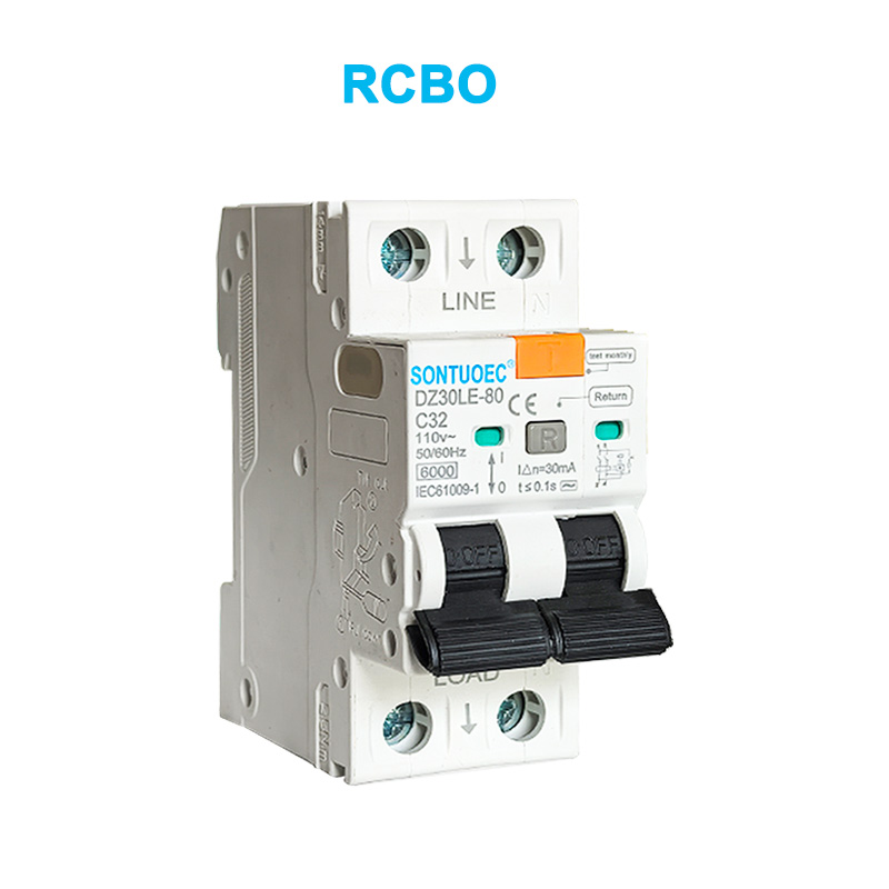 2p Leakage Учурдагы участык өчүргүч 6ка IEC61009.1Standard RCBO