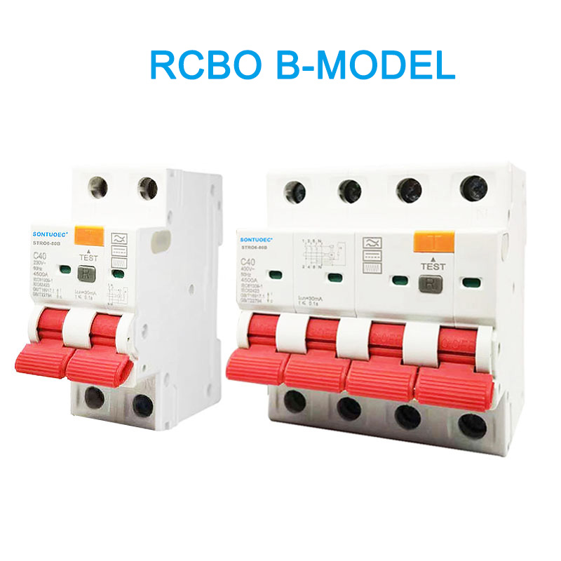 RCBO B модели 2-4P 4p калдык схемасы