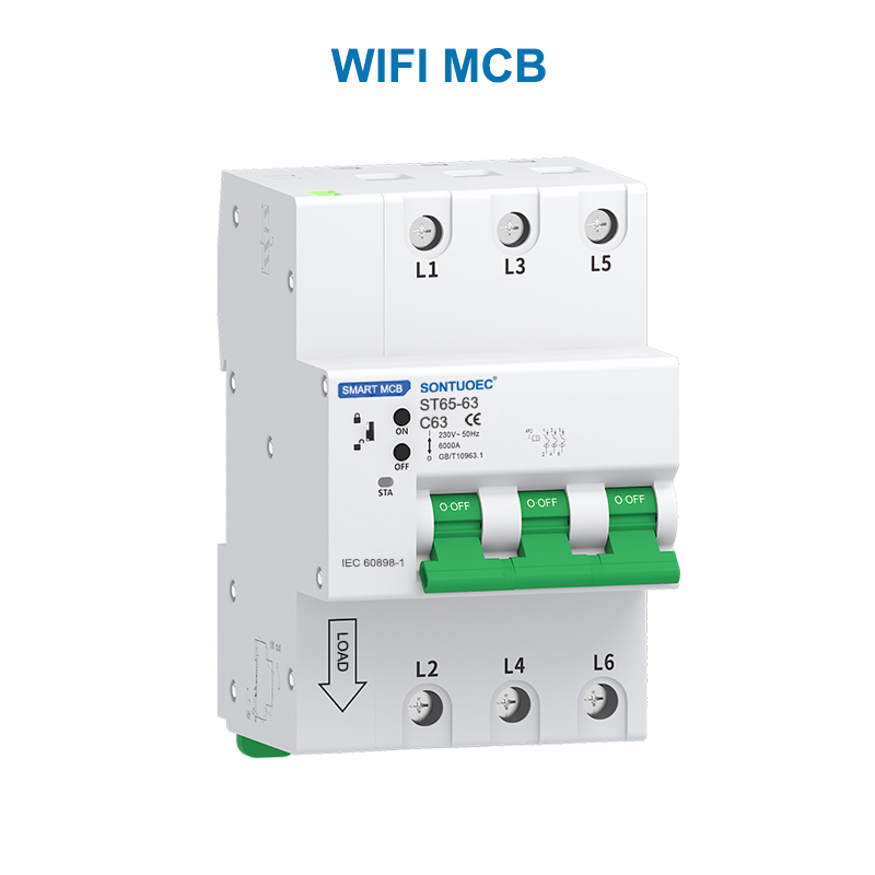 WiFi Rs485 көп функционалдуу идкү акылдуу MCB RCBO акылдуу интеллигенттик микро схемасы